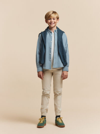 CAMISA MICROPANA KIDS AZUL