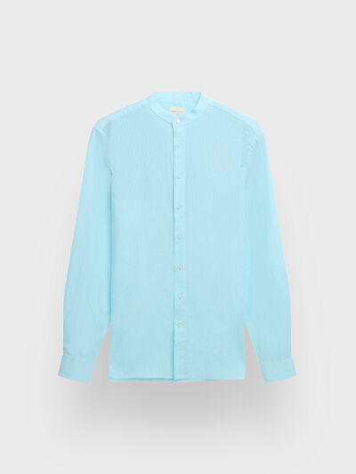 CAMISA LINO MAO VERDE AGUA