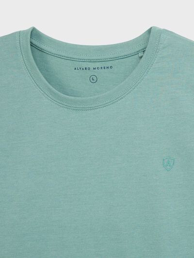 CAMISETA MELANGE VERDE AGUA