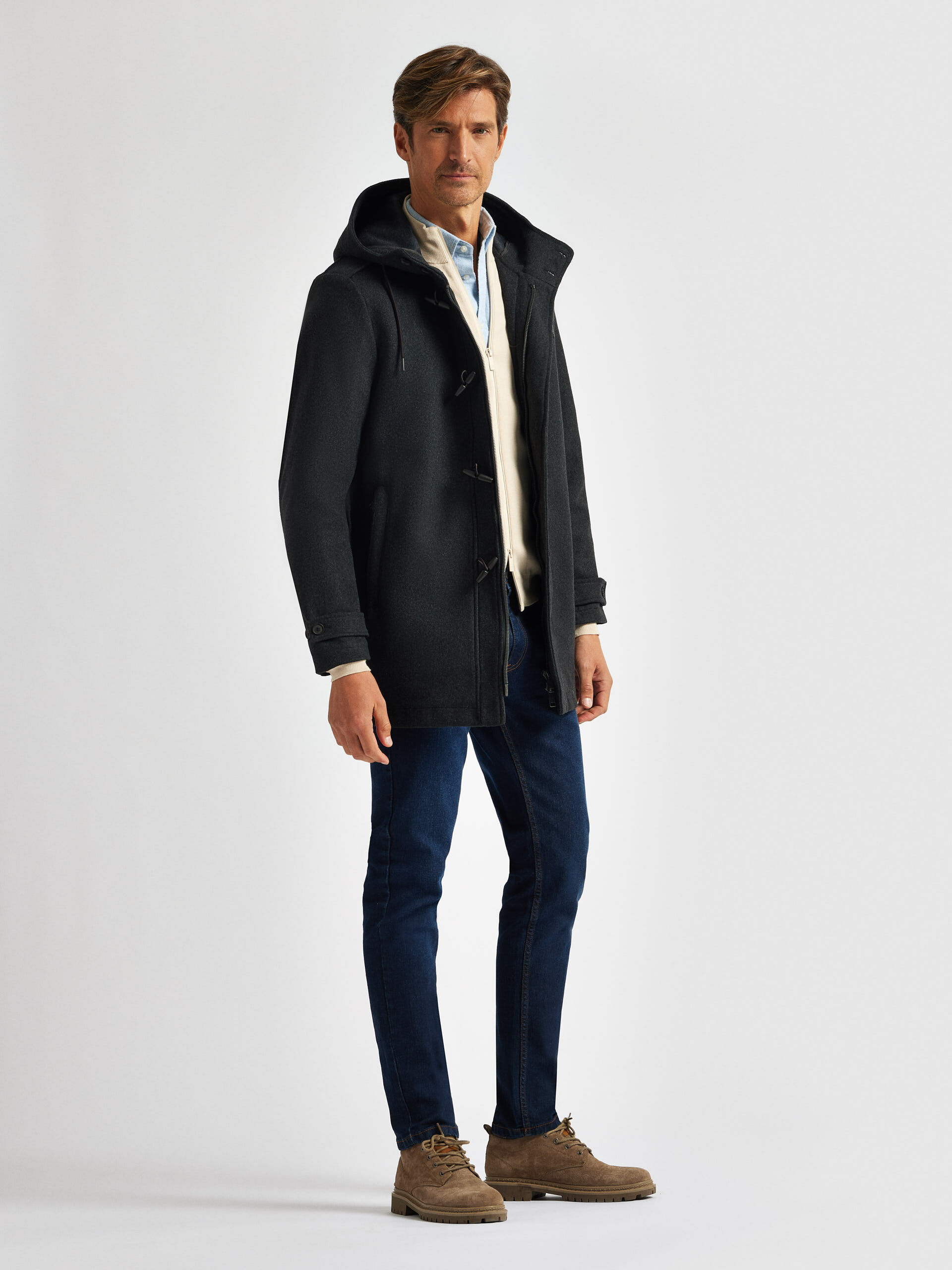 Trenca hotsell gris hombre