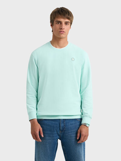 SUDADERA BASIC SPRING VERDE AGUA