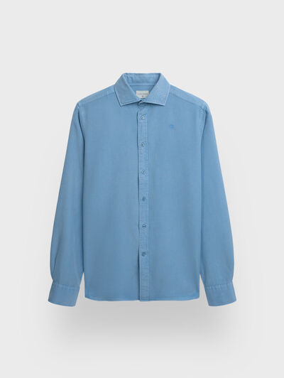 CAMISA TENCEL AZUL