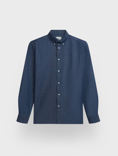 CAMISA DENIM DOWN AZUL MARINO