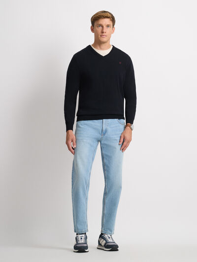 JERSEY V-NECK TRENDY AZUL MARINO