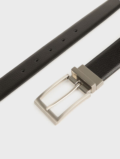 CINTURON REVERSIBLE ROUGH NEGRO