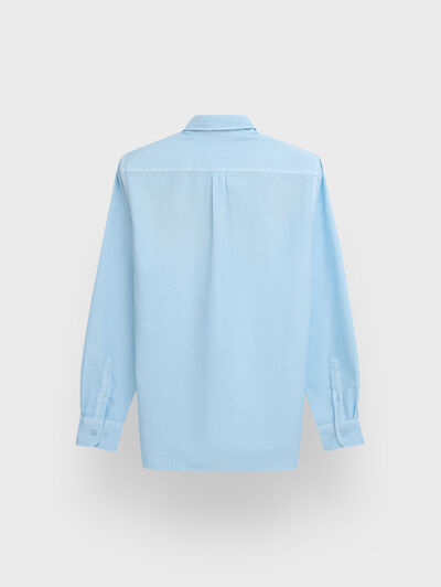 POLERA OXFORD DYE CELESTE