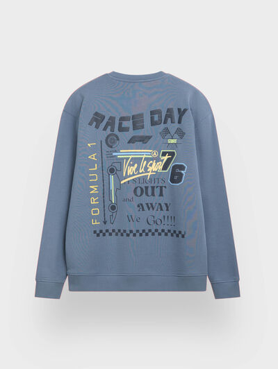 SUDADERA RACE AZUL