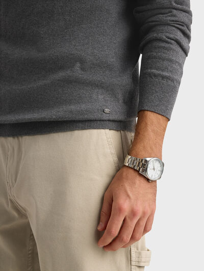 JERSEY ROLL COLLAR GRIS