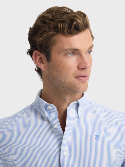 CAMISA OXFORD STRIPES AZUL