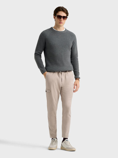 PANTALON CARGO FRANELA BEIGE