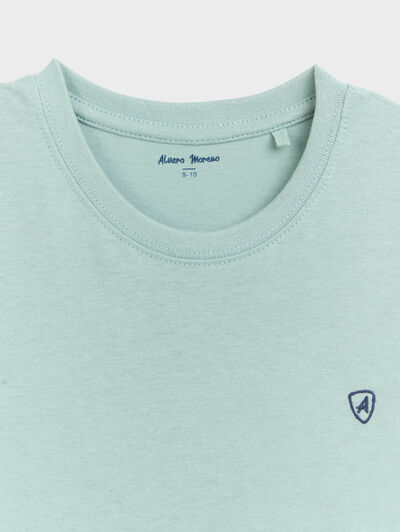 CAMISETA BASICA KIDS VERDE AGUA