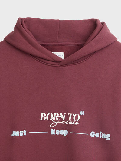 SUDADERA SHINE BURDEOS