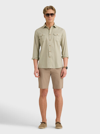 CAMISA PANAMA BOLSILLOS VERDE