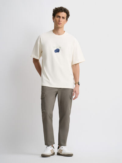 CAMISETA LUCK BEIGE