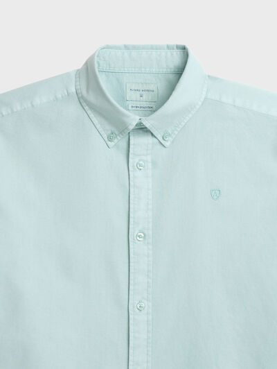 CAMISA OXFORD DYE VERDE AGUA