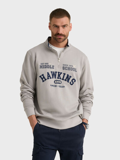 SUDADERA HAWKINS GRIS