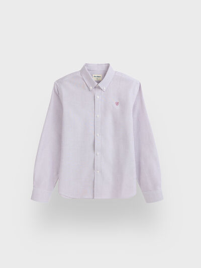 CAMISA OXFORD MIL RAYAS KIDS BURDEOS