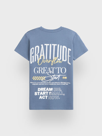 CAMISETA GRATITUDE KIDS AZUL