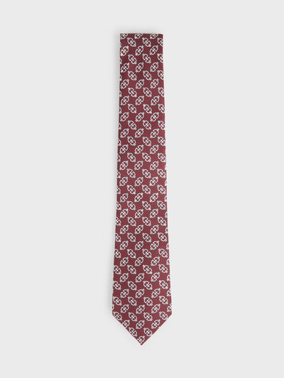 CORBATA PRINTED BURDEOS
