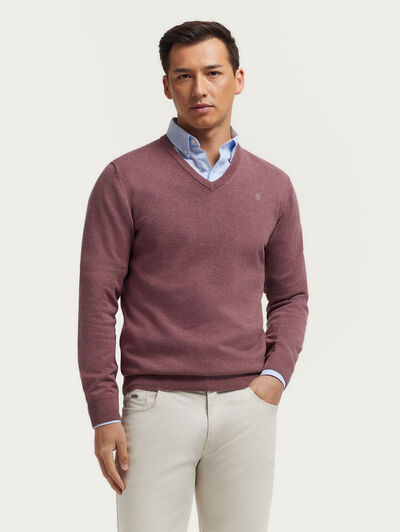 JERSEY V-NECK TRENDY VIOLETA