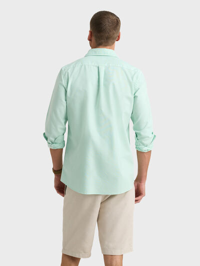 CAMISA OXFORD DYE TIE COLLAR VERDE AGUA