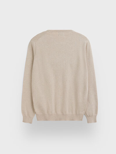 JERSEY ROUND NECK BASIC BEIGE