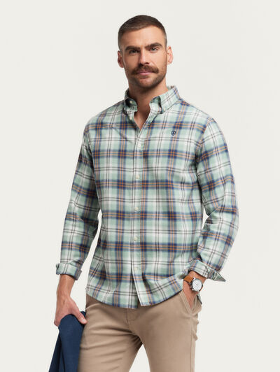 CAMISA FLANNEL TARTAN VERDE