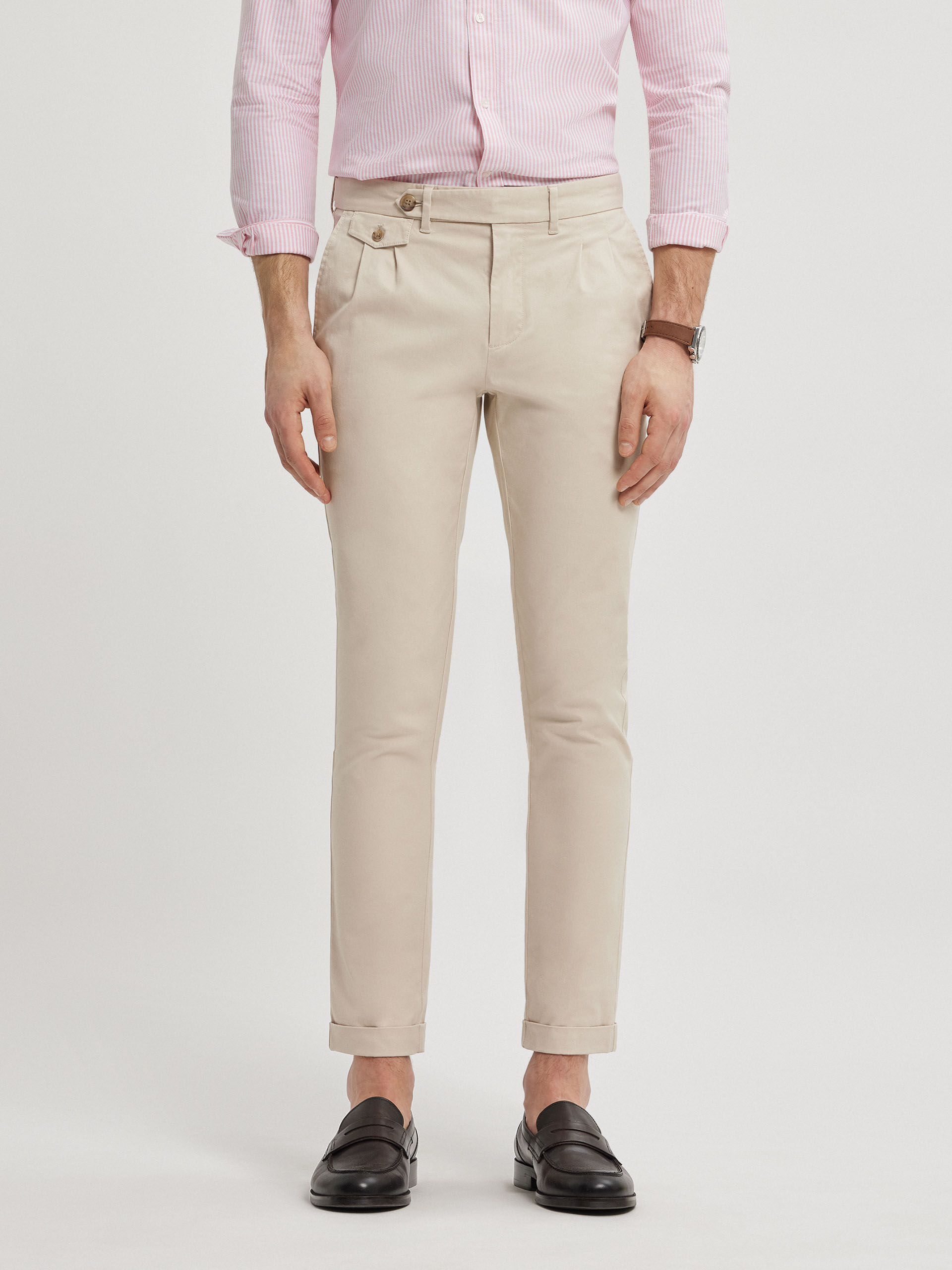 PANTALON CARROT BEIGE