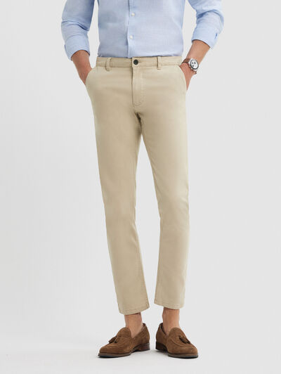 PANTALON CHINO SLIM FIT BEIGE