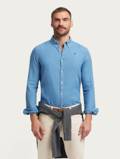 CAMISA DENIM NIDO AZUL