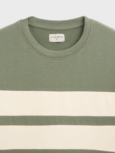 SUDADERA STRIPES VERDE