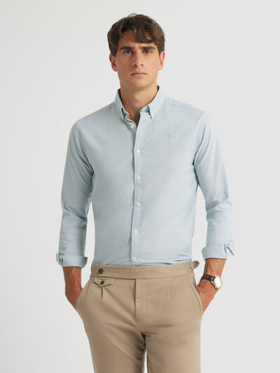 CAMISA OXFORD SOLID AZUL