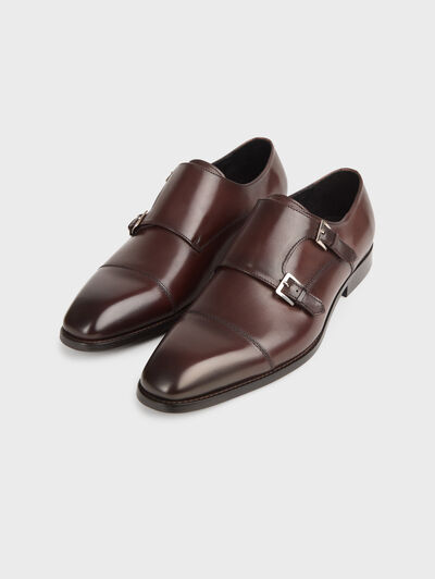 ZAPATOS DOBLE HEBILLA MARR&Oacute;N