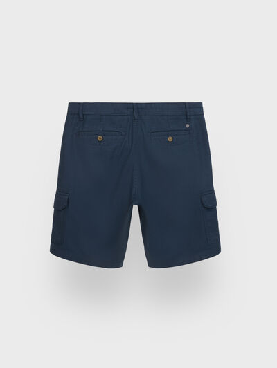 BERMUDA TINTADA CARGO AZUL MARINO