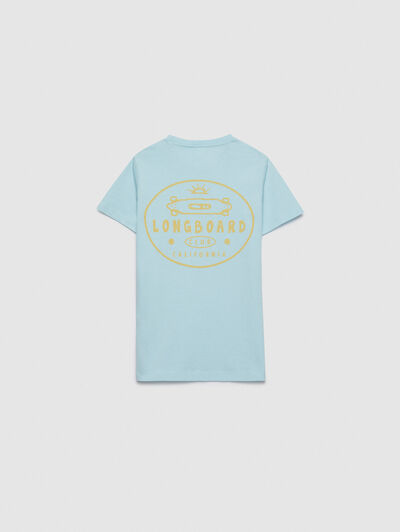 CAMISETA LONGBOARD KIDS VERDE AGUA