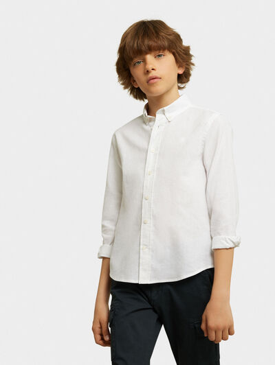 CAMISA LINO KIDS BLANCO