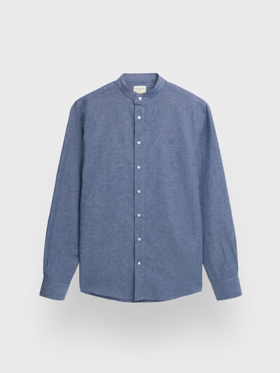 CAMISA LINO MAO AZUL