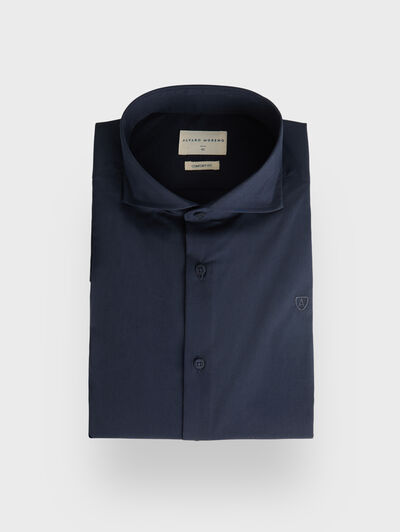 CAMISA COMFORT SOLID AZUL MARINO
