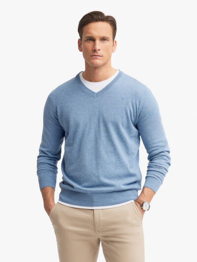 JERSEY V-NECK AZUL