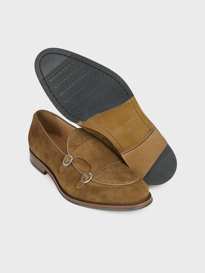 MOCASIN DOBLE HEBILLA BEIGE