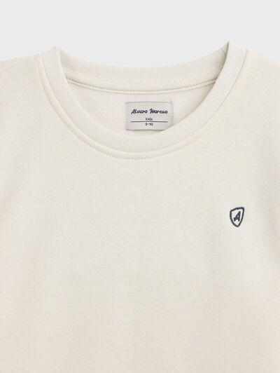 SUDADERA BASICA KIDS BEIGE