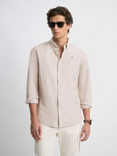 CAMISA OXFORD SOLID CAMEL