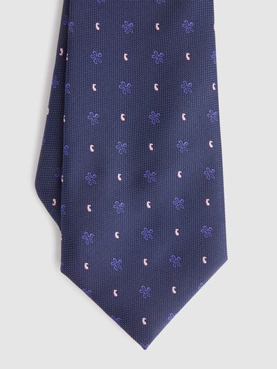 CORBATA JACQUARD MF AZUL MARINO