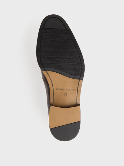 MOCASIN HEBILLAS BICOLOR MARR&Oacute;N