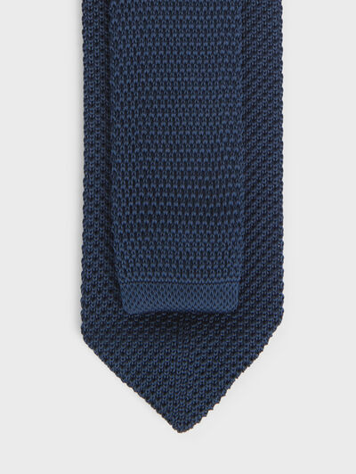 CORBATA PUNTO LISA AZUL