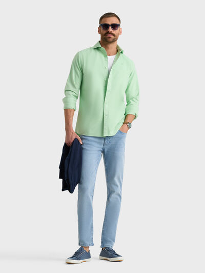 CAMISA OXFORD DYE TIE COLLAR VERDE