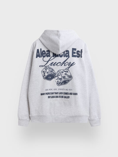 SUDADERA LUCKY GRIS