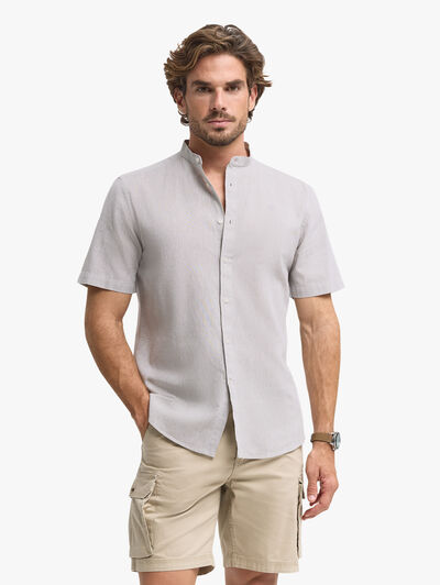 CAMISA LINO M.CORTA MAO VERDE