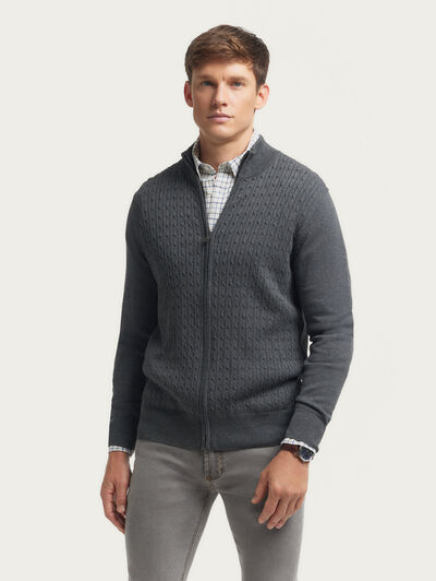 CARDIGAN OCHOS GRIS