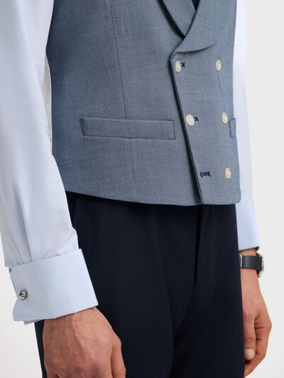 CHALECO OJO PERDIZ AZUL